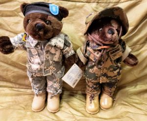 Teddy Bear Small Marine Digital OD or Army ACU
